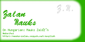 zalan mauks business card